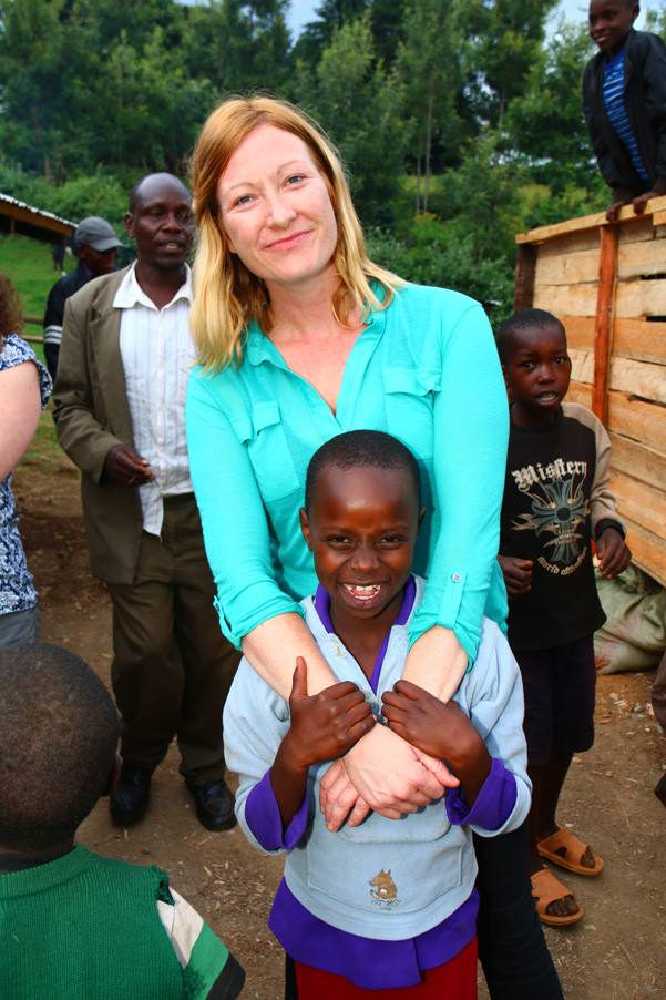 blog images/Harambee Nov 16/Rae making new friends on trekking route
