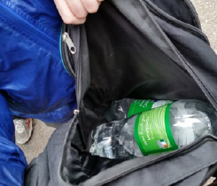 Each student carried 3 ltrs of water in a backpack 6km